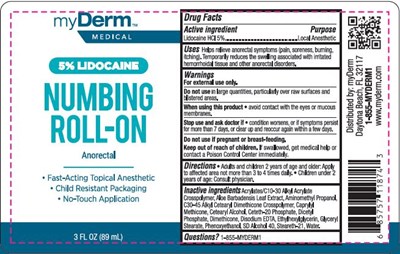 Image Description (Myderm Numbing Roll On 5 Percent Lidocaine)